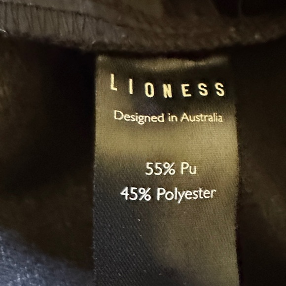 Lioness Sleek Black Pu Leather Wide-Leg Pants size S - Picture 5 of 6